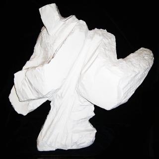 【開運陶源】大*創意時尚歐風*白瓷色太極砂岩雕塑(rock18-1w)