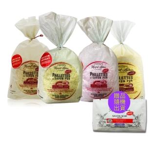 【南法香頌歐巴拉朵】750g馬賽皂洗衣皂絲4種香味各1袋(共4袋;綠茶/蜂蜜/法國玫瑰/南法甜桃;贈品隨機)