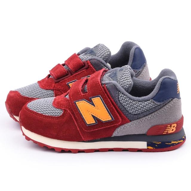 【NewBalance】中大童 經典574復古運動鞋(KV574K3Y-紅灰)限量出售