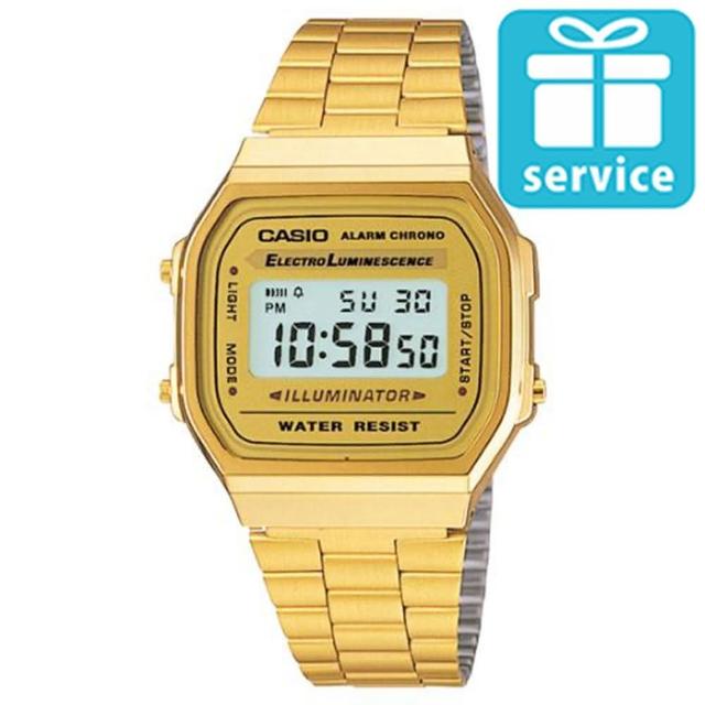 【CASIO】回到未來方款經典電子錶(A-168WGA-9)買到賺到