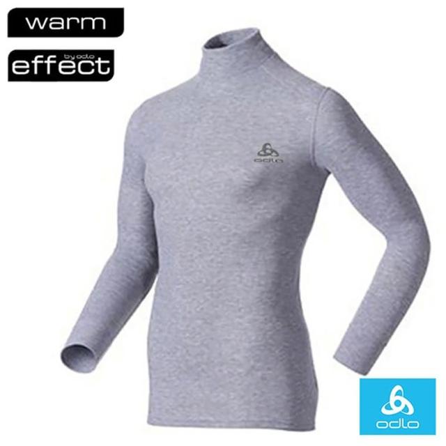 【瑞士 ODLO】WARM EFFECT 男高領專業機能型銀離子保暖內衣.衛生衣(深麻灰 152012)