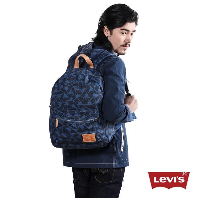 站長推薦-【Levis】男款藍色印花後背包