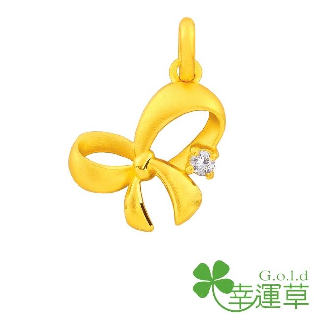 【幸運草clover gold】結愛 鋯石+黃金墜福利品出清