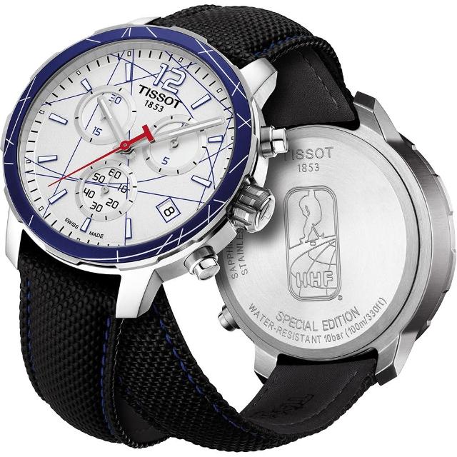 【TISSOT】QUICKSTER 冰球特別版腕錶-銀/42mm(T0954171703700)