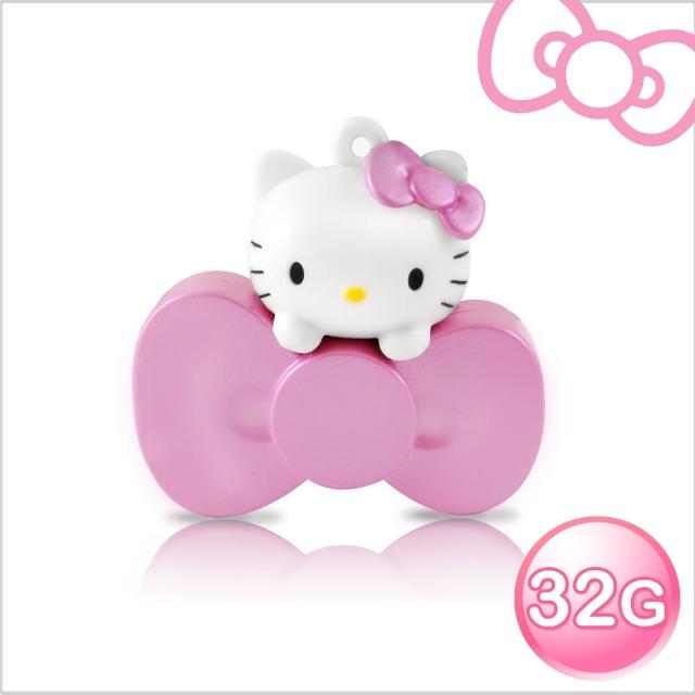 【Hello Kitty】32GB 蝴蝶結系列造型隨身碟(珠光粉 WH-KT220P-速達)