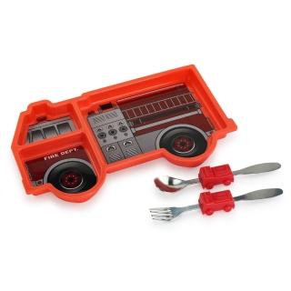 【KIDSFUNWARES】造型兒童餐盤組(消防車)