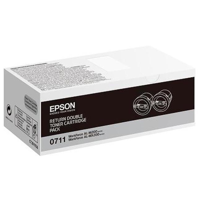 【EPSON】AL-M200DN/DW/MX200DNF/DWF原廠優惠黑色碳粉匣-雙包裝(S050711)買到賺到