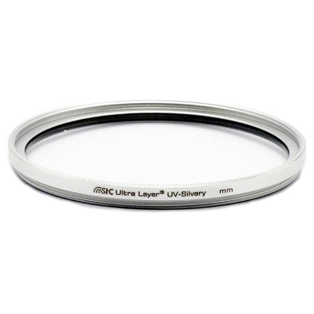 【STC】雙面長效防潑水膜 鋁框 抗UV 保護鏡(46mm 銀框)