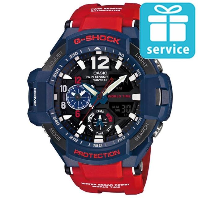 【CASIO】G-SHOCK GRAVITY MASTER飛行員大型指針設計錶款(GA-1100-2A)評鑑