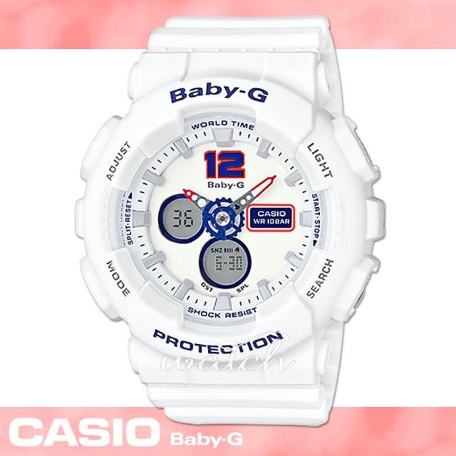 【CASIO卡西歐BABY-G系列】新品上市_純白色_多功能雙顯女錶(BA-120TR)評鑑文