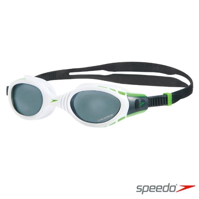 【SPEEDO】成人進階偏光泳鏡 Futura Biofuse Polarised(白-灰)