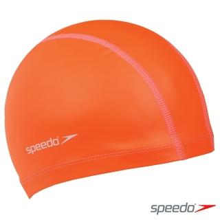 【SPEEDO】成人 合成泳帽 Pace(橘)