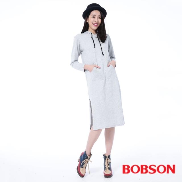 【BOBSON】女款連帽長袍衣(灰35137-82)哪裡買?