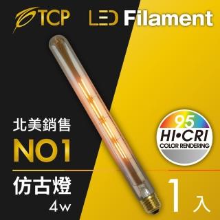 【美國TCP】LED Filament復刻版鎢絲燈泡_T30 4W(6入)