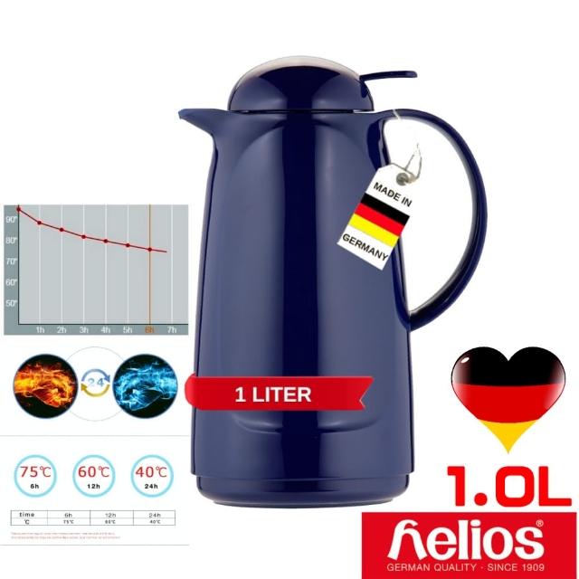 【德國 helios 海利歐斯】白熊玻璃內膽保溫壺1.0l(送保溫瓶750cc 隨機出貨)