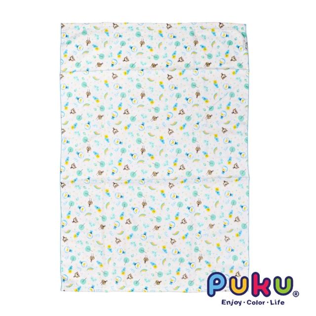 【PUKU藍色企鵝】PUKU印花紗布大浴巾-70*100cm(水色)新品上市
