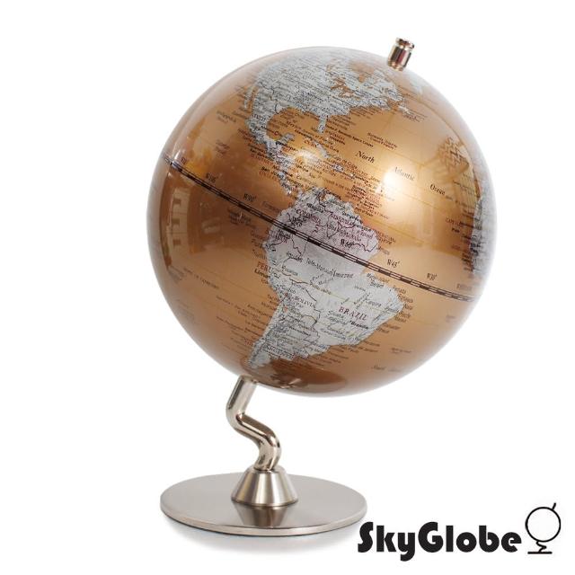 【SkyGlobe】5吋七彩金色金屬底座地球儀(英文版)熱銷產品