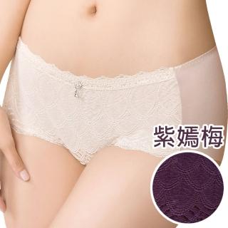 【思薇爾】撩波系列M-XL蕾絲中低腰平口內褲(紫嫣梅)