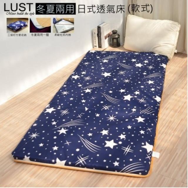 【Lust 生活寢具】5尺《兩用學生床墊》冬夏兩用˙三折好收納˙ 多款花色˙ 杜邦透氣棉試用文