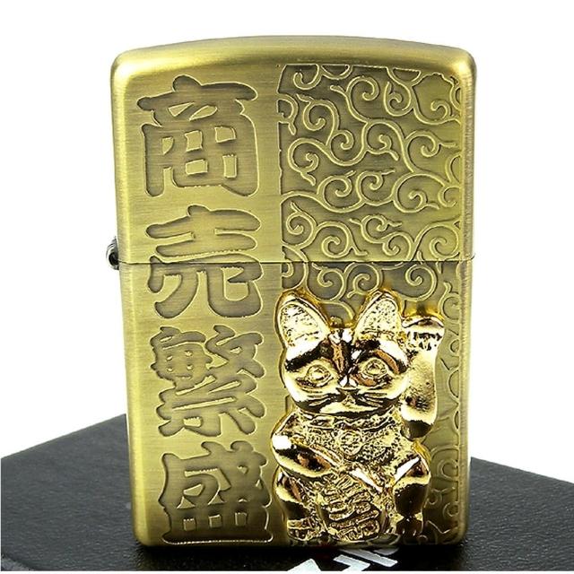 【ZIPPO】日系-開運招財貓-商賣繁盛.千客萬來設計(銅古美款)特惠價