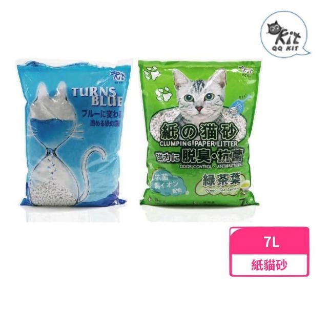 【QQ KIT】綠茶味 環保紙貓砂 7L限時優惠