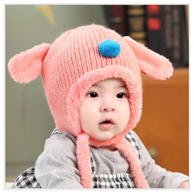 6-24個月-韓版冬季加絨兒童小狗造型護耳帽熱銷產品