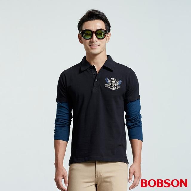 【BOBSON】男款POLO上衣(黑35018-88)最新優惠