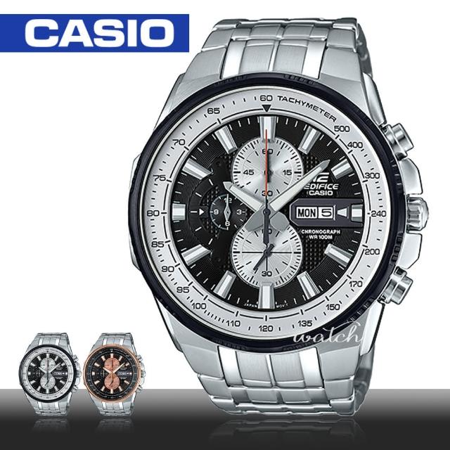 【CASIO 卡西歐 EDIFICE 系列】送禮首選_不鏽鋼錶帶_防水_三眼計時_男錶(EFR-549D)特惠價