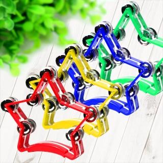 【美佳音樂】奧福打擊樂器 KTV伴奏 手搖鈴/雙排鈴 星型 鈴鼓(鈴鼓)