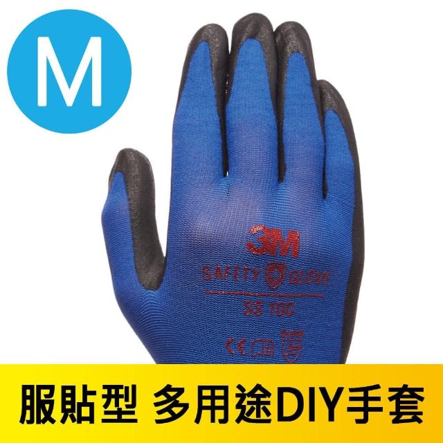 【3M】服貼型/多用途DIY手套-SS100/藍M / 5雙入