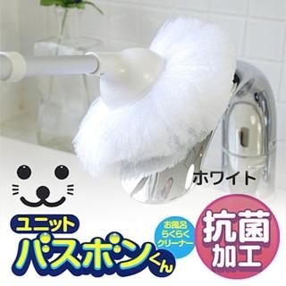 【日本山崎】小海豹浴廁清潔刷白藍超值組(抗菌風呂浴廁清潔刷+馬桶刷)