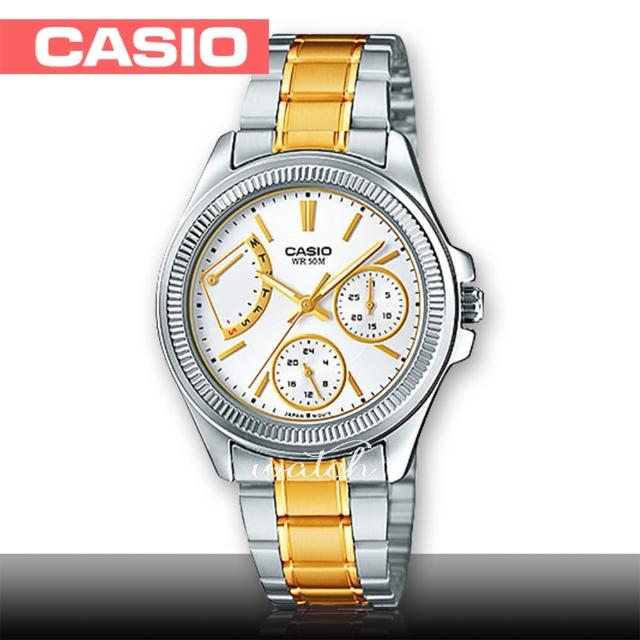 【CASIO 卡西歐】送禮首選_折疊式錶扣_不鏽鋼錶帶_礦物玻璃_防水_氣質女錶(LTP-2089SG)最新優惠