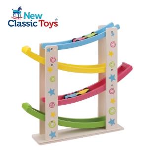 【荷蘭New Classic Toys】幼兒寶寶木製玩具-汽車滑坡道(10540)