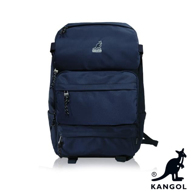 【KANGOL】英式時尚登山高機能大容量13吋筆電層後背包(藍 KG1106-08)