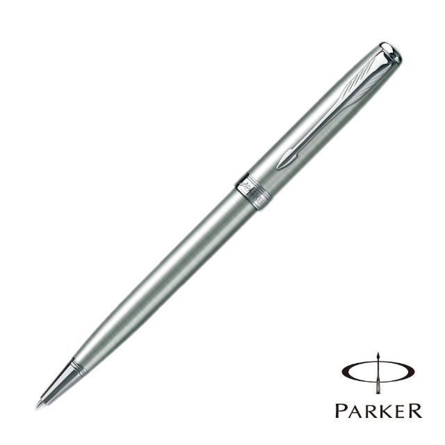 【PARKER 派克】SONNET 商籟 鋼桿白夾 原子筆(原廠正貨)