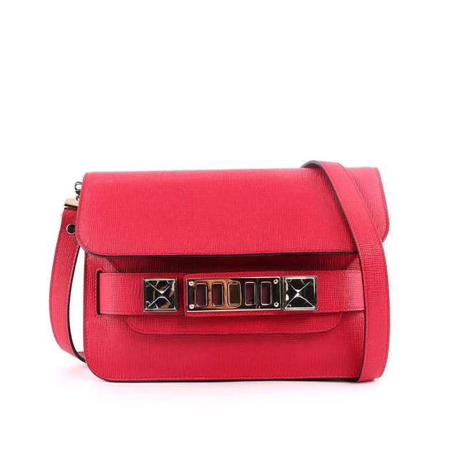 【PROENZA SCHOULER】mini 新款金釦 防刮牛皮 PS11(洋紅色)