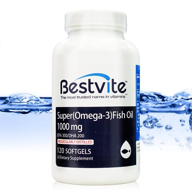 【美國BestVite】必賜力超級OMEGA-3魚油膠囊1瓶(120顆)