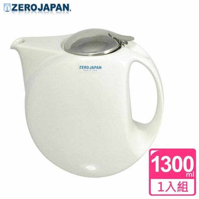 【ZERO JAPAN】月亮陶瓷不鏽鋼蓋壺1300cc(白色)