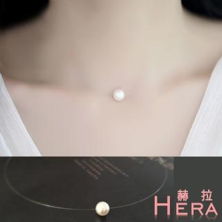 【Hera】赫拉 美人魚的眼淚珍珠隱形短項鍊/鎖骨鍊(不挑色)