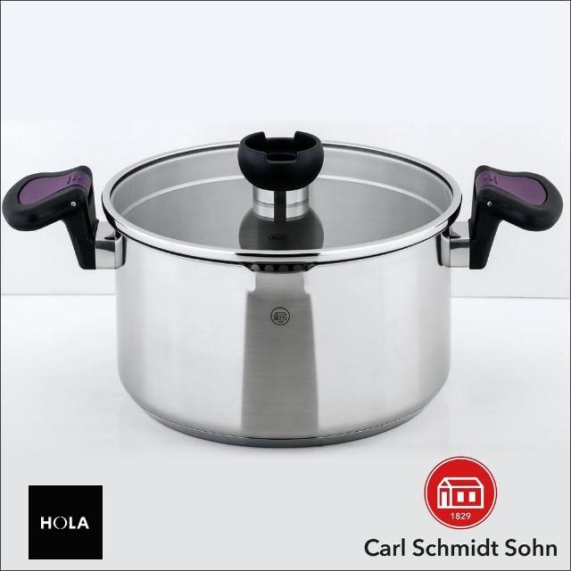 【HOLA】Carl Schmidt Sohn 亞倫不鏽鋼低身湯鍋 24cm