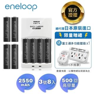 【Panasonic國際牌ENELOOP】高容量充電電池組(搭配智慧型充電器+3號8入)