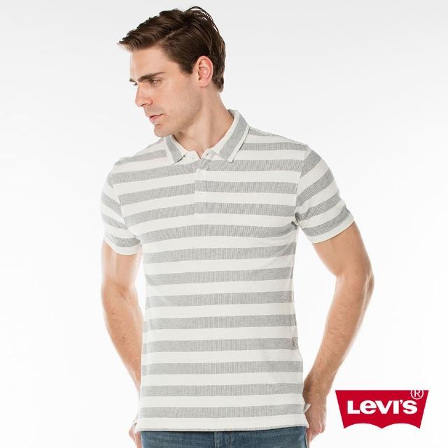 【Levis】短袖純棉POLO / 翻領條紋 / 黑點圖樣