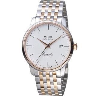 【MIDO美度錶】BARONCELLI 永恆系列III雙色簡約腕錶(M0274072201000)