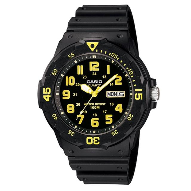 【CASIO】潛水風DIVER LOOK系列錶-黑x金(MRW-200H-9B)