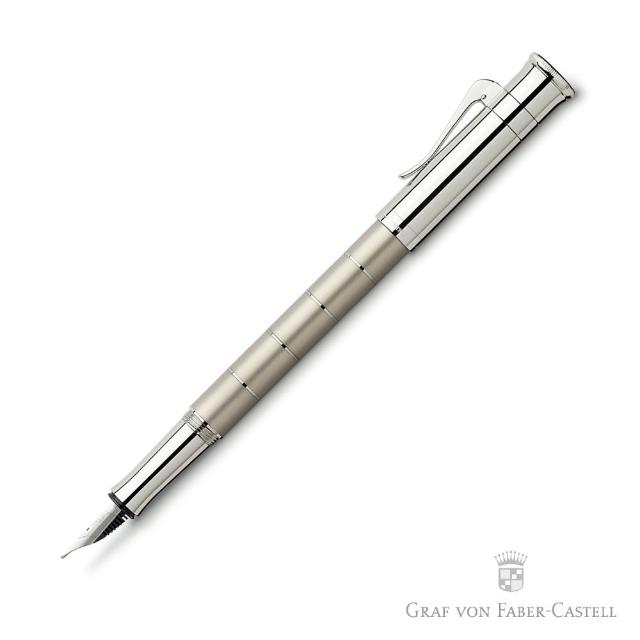 【GRAF VON FABER-CASTELL】銀環鈦金 鋼筆(經典系列)