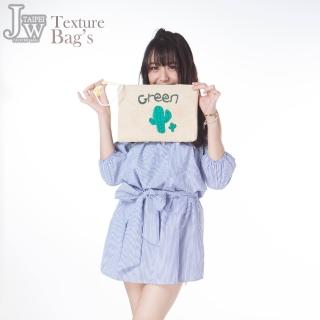 【JW】沙漠小巨人仙人掌藤麻編織手拿包(共2色)
