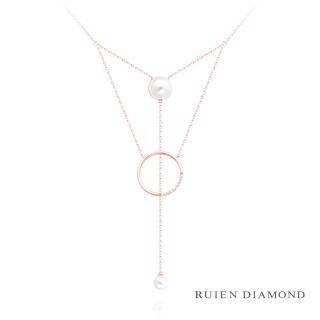 【RUIEN DIAMOND】韓國輕珠寶 飾品 配件(14K 玫瑰金 項鍊 JN7728)