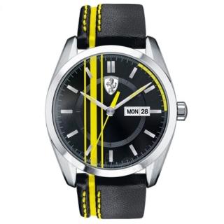 【法拉利 Scuderia Ferrari】皮帶時尚賽車腕錶(50mm/FA0830234)