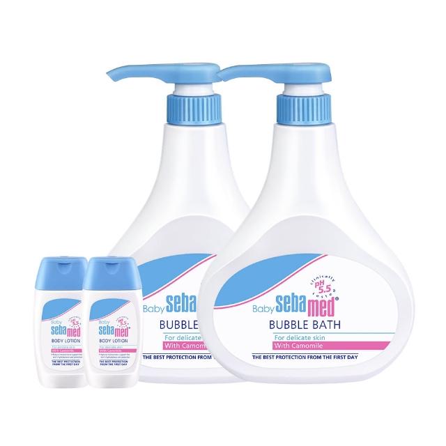 【SEBAMED 施巴】泡泡露 500mlx2+嬰兒乳液或洗髮乳50ml任選二件組(總代理)