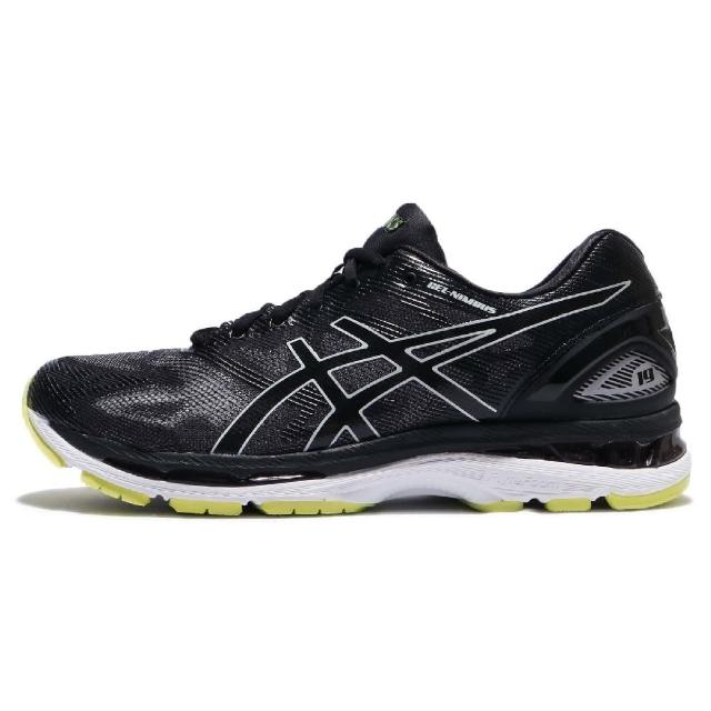 【ASICS】慢跑鞋 Gel-Nimbus 19 運動 男鞋 慢跑 跑鞋 馬拉松 輕量 緩震 透氣 黑 綠 男(T700N9096)